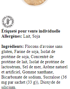 Alternative view of Gruau à saveur érable