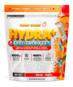 Hydra + Électrolytes en sachets - Pêches