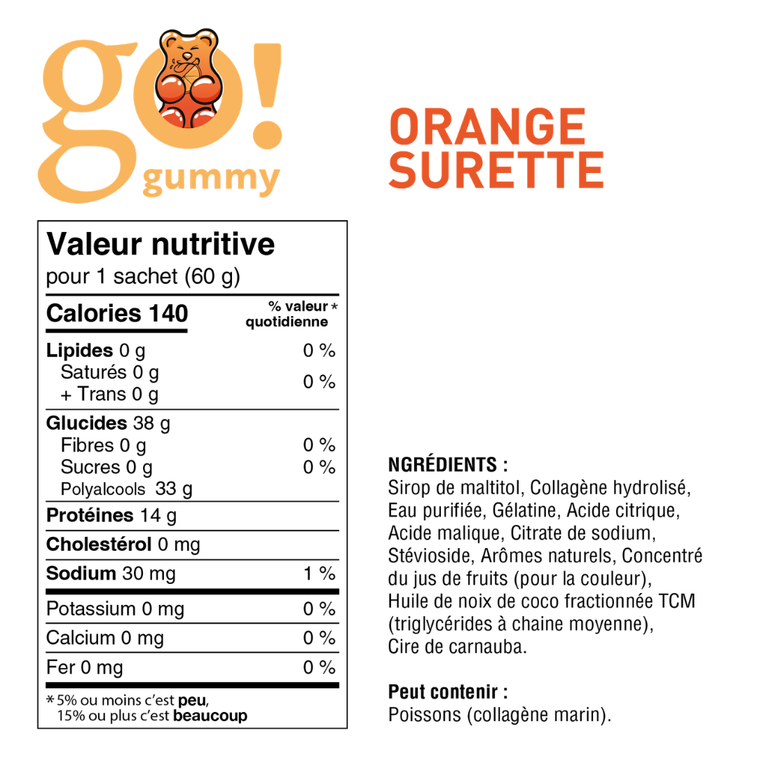 Jujubes protéinés Orange surette – Image 3