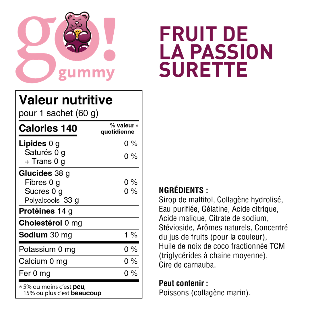 Jujubes protéinés Fruit de la passion surette – Image 3