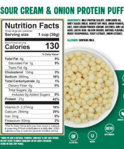 Alternative view of Protein Puffs 300g (10 portions) Crème sûre et oignons