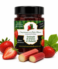 Tartinade de fraises et rhubarbe 212ml