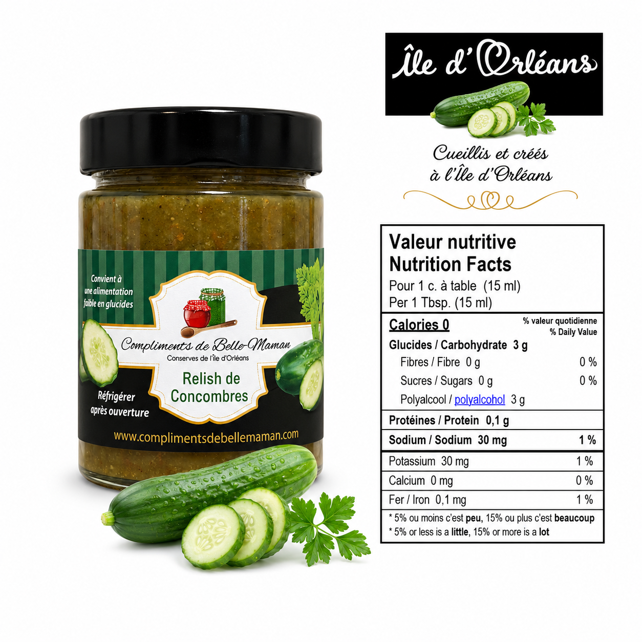 Relish de concombres 314ml – Image 2