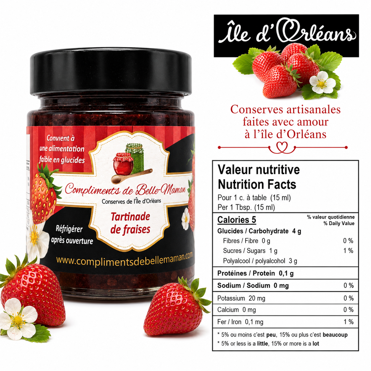 Tartinade de fraises 212ml – Image 2