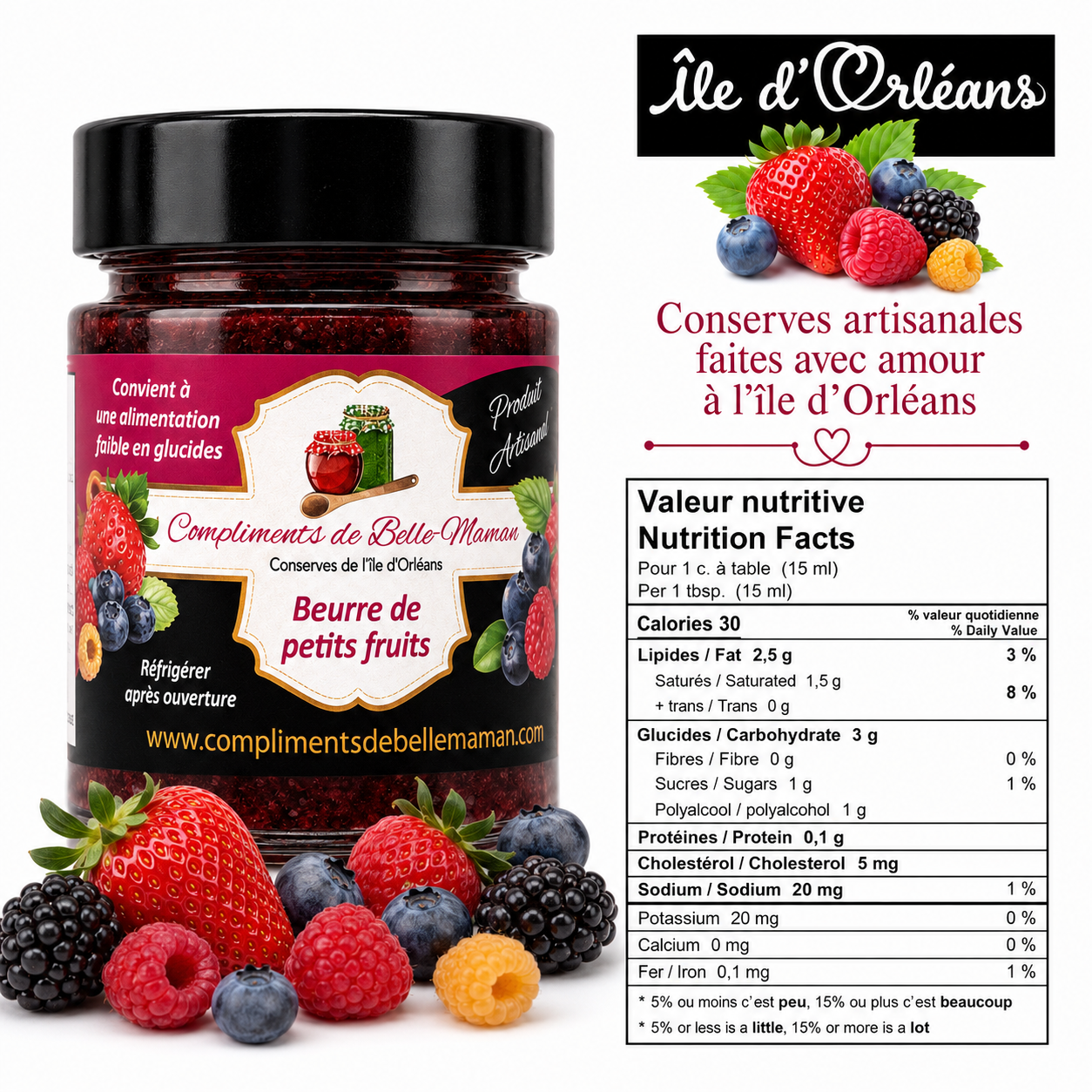 Beurre de petits fruits 212ml – Image 2