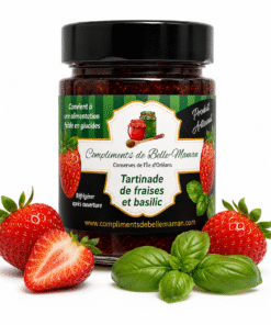 Tartinade de fraises et basilic 212ml