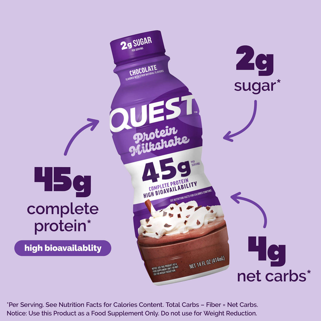Quest Prêt à boire Milkshake Chocolat 414 ml – Image 2